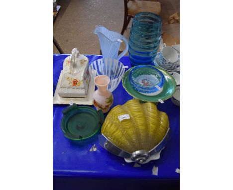 An Art Deco light fitting and various other items