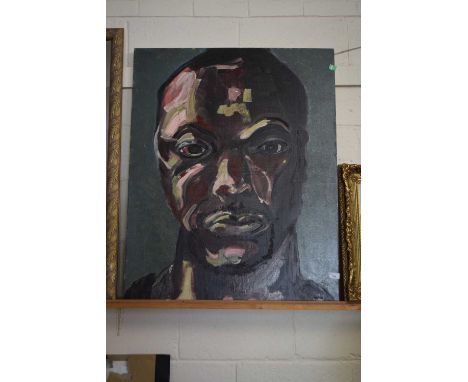 Michel Johnson (British, Contemporary), 'Spirt', Self-portrait of the artist, oil on canvas, signe