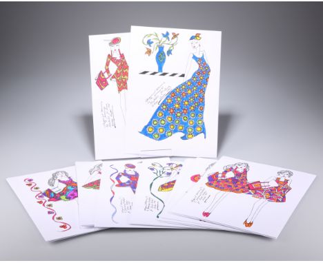 ROZ JENNINGS (BRITISH, b. 1952), A SET OF THIRTY FASHION ILLUSTRATIONS,&nbsp;each inscribed "Original Drawing by R. Jennings 