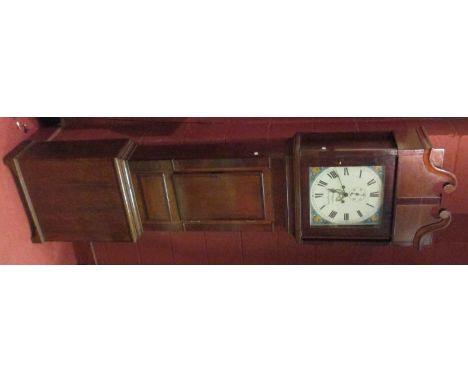 A Victorian oak cased longcase clock, with painted dial and eight day movement by William Hughes, Llanryhddlad  