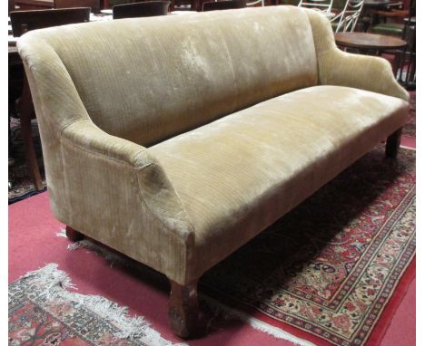 A large Aesthetic movement oak framed sofa  