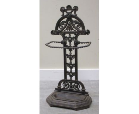 A cast iron stick stand, 88cm tall  