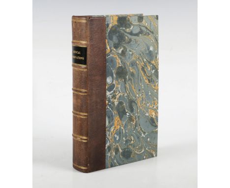 SOCIETY OF PHYSICIANS. Medical Observations and Inquiries. London: William Johnston, 1762. Vol. 2 (only), 8vo (205 x 122mm.) 