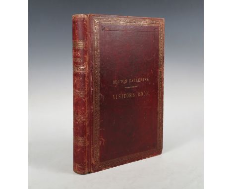 MANUSCRIPT. [A 'Visitors Book' for The Bruton Galleries, Bond Street, London, n.p.: 1904-1936.] 113pp., manuscript, folio (28