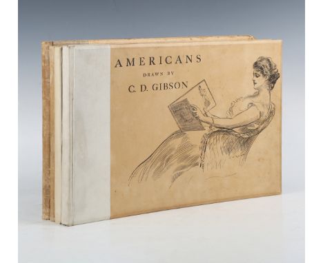 GIBSON, Charles Dana. Americans. New York and London: R.H. Russell and John Lane, 1901. First edition, oblong folio (288 x 43