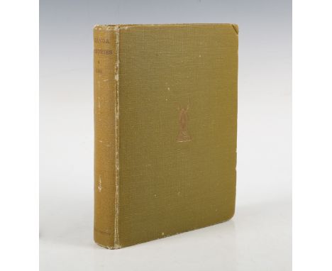 AFRICA. - Albert R. COOK. Uganda Memories (1897-1940). Kampala: The Uganda Society, 1945. First edition, limited to 750 copie