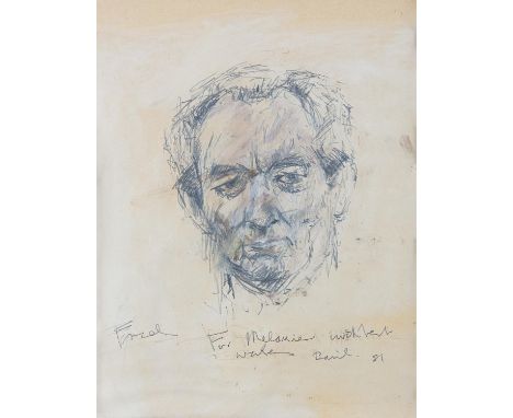 Basil Blackshaw, H.R.H.A., R.U.A. (1932-2016)Portrait of Brian FrielPencil and conté, 39 x 31.5cms (15¼ x 12½")Inscribed Frie