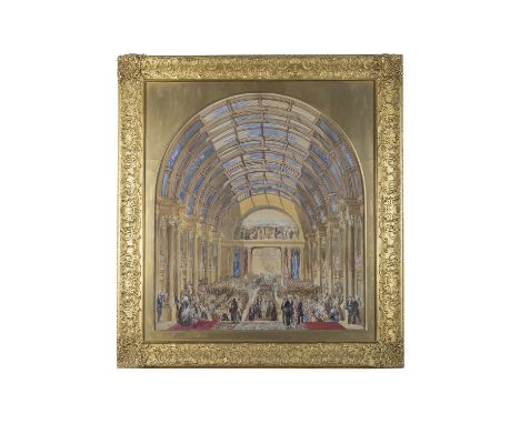 James Mahony ARHA (1810-1879)The Official Opening of 'The National Exhibition of the Arts, Manufactures and Products of Irela