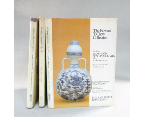 The Edward T. Chow Collection 3 volume catalogue, Sotheby Parke Bernet 1980-1981. Part One: Ming and Qing Porcelain. Part Two