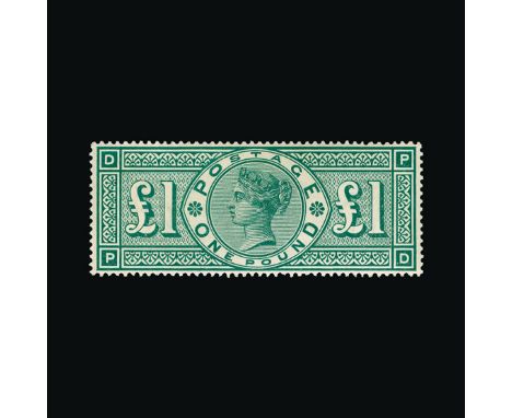 Great Britain - QV (surface printed) Great Britain - QV (surface printed) : (SG 212) 1891 £1 green, PD, well centred, light g