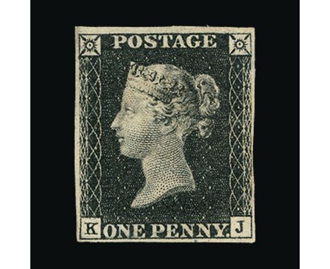 Great Britain - QV (line engraved) Great Britain - QV (line engraved) : (SG 2 PL7 AS44) 1840 1d. Black letters K-J from plate
