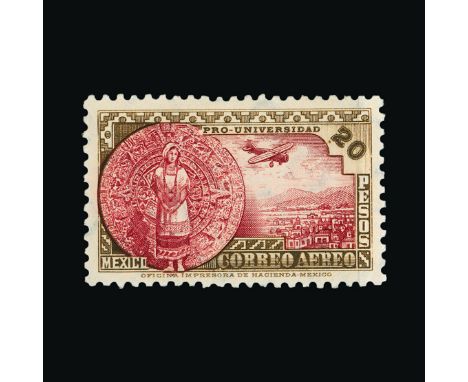 Mexico Mexico : (SG 533-560) 1934 National University Fund Airmail Set of 8 values (Scott C54-61) 20c-20P very fine mint orig