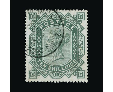 Great Britain - QV (surface printed) Great Britain - QV (surface printed) : (SG 135) 1867-83 wmk Anchor 10s greenish grey, GG