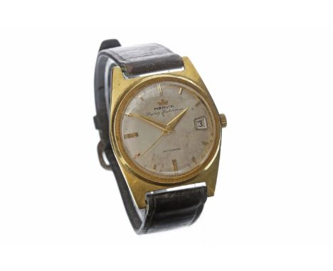 GENTLEMAN'S MARVIN FLYING DUTCHMAN EIGHTEEN CARAT GOLD AUTOMATIC WRIST WATCH signed Marvin movement, the round dial with appl