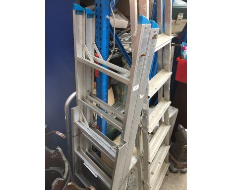 A aluminium loft ladder. 