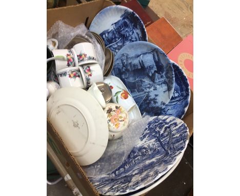 A mixed box including Delft Poole Royal worcester 