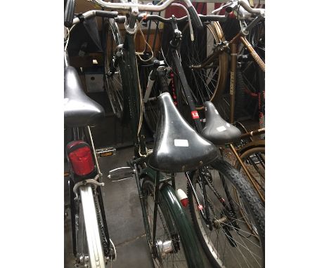 A 1970s vintage Triumph ladies bicycle with 3 speed Sturmey Archer lever. 