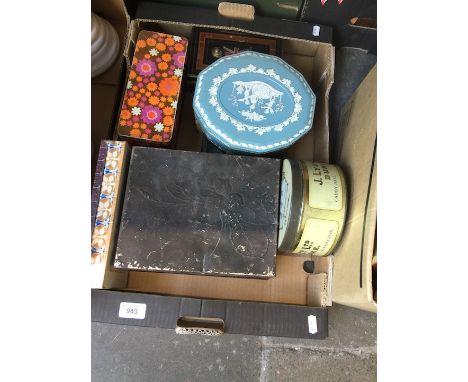 A box of vintage tins 
