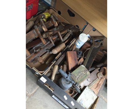 2 boxes of vintage tools 