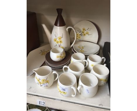 A retro Carltonware hand painted coffee set 