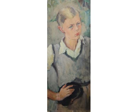 R Goodalloil on canvasPortrait of a boy,indistinctly signed35.5 x 13in. unframed.