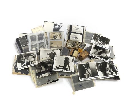 A collection of nude and erotic photography, 20th century, comprising:a collection of photographs and negatives by English ph