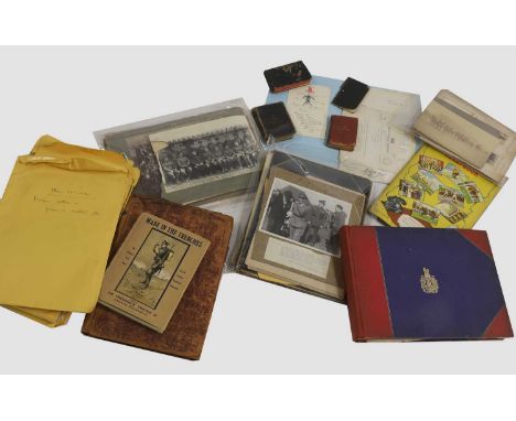 A large collection of British regimental photography and ephemera, 19th/20th century, comprising a large British military reg