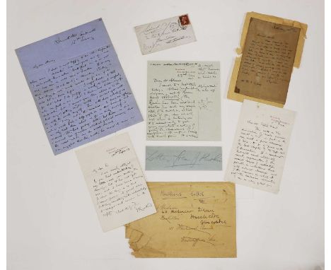John Ruskin (1819-1900), a group of five signed letters, comprising:a letter address to 'Rev R. Brown Borthwick', thanking th