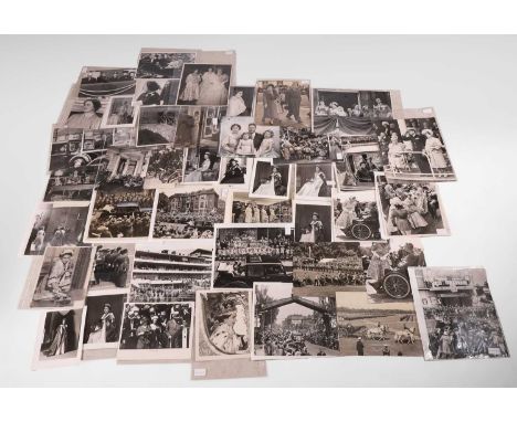 A collection of photographs of British royalty, 20th century, comprising forty-three silver gelatin prints of Queen Elizabeth