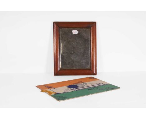 Two Indian objects, comprising:a small mahogany-framed plate glass bevelled mirror, 19th century and later, relating to India