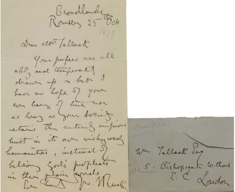 John Ruskin (1819-1900), a group of eleven signed letters, comprising:1) '7th Jan, Dear Mr Revely, All have arrived safe hith