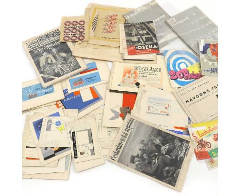 A collection of Czech avant-garde designs and ephemera, 20th century, comprising:a quantity of original photomontages, avant-