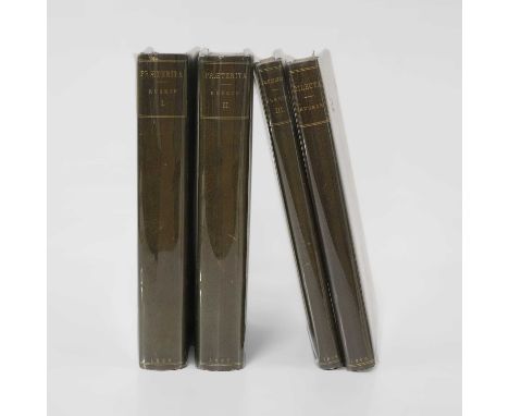 John Ruskin (1819-1900), 'Praeterita: Outlines of scenes and thoughts', published by George Allen, 1886-1888, 3 vols., and'Pr