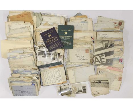 A collection of negatives and letters, 20th century, comprising:a collection of photographic negatives,a quantity of handwrit