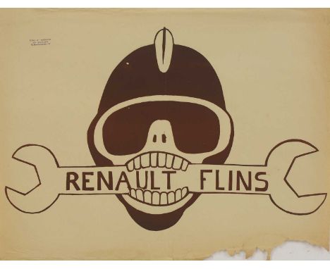 A 1968 Paris student riots poster,  a screenprint poster, printed at the École des Beaux-Arts during the May 1968 Paris stude