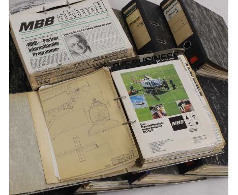 A large collection of photographs relating to the Messerschmitt-Bölkow-Blohm company, 20th century, comprising archival photo