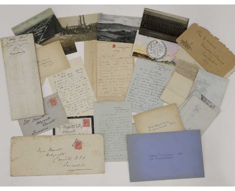 John Ruskin (1819-1900), a group of four signed letters:the first formed as a brief apology,the second addressed 'Lord Bishop