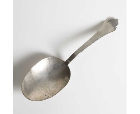 A 17th-century Italian silver trefid spoon, c.1680, of typical form, the stem terminating in a rat tail, 15.1cm long, 30g