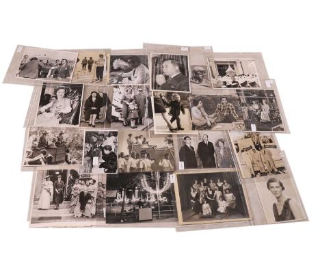 Photographs of mixed royalty, 20th century, comprising twenty-one silver gelatin print photographs, some depicting non-Europe