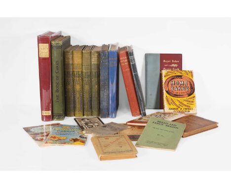 A group of books on baking, late 19th to early 20th century, including four volumes of 'The Modern Baker, Confectioner and Ca
