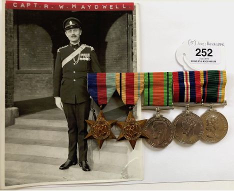 WW2 Sharpshooters, Surrey Army Cadet Forces Group of Five Medals.   Awarded to Major R.W. Dickie Maydwell. Comprising: 1939/4