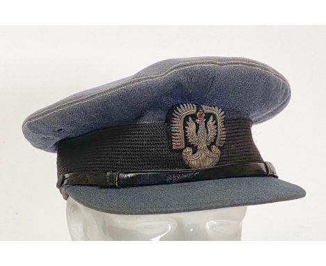 WW2 Polish Air Force RAF Officer's attributed Cap. A rare early war example tailored by Gieves Ltd of London. The cap is of t