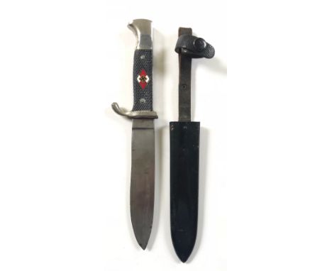 German Third Reich Hitler Youth Knife with RZM logo by Robert Klaas, Solingen-Ohligs.   A good 1938-45 example, the blade bea