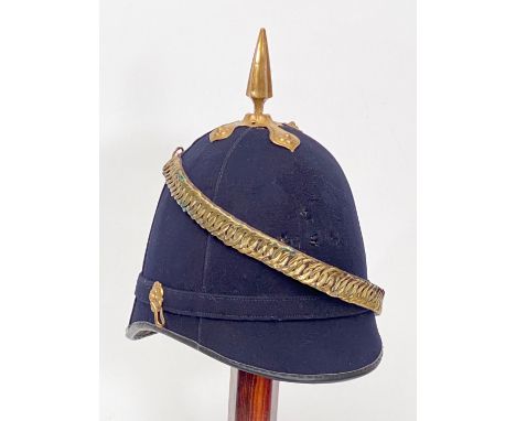 Army Ordnance Corps Other Ranks Home Service Pattern Helmet circa 1901-14.   A good example of the 1878 regulation pattern.  