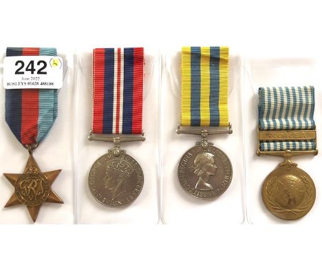 Royal Army Service Corps Korean War Group of Four Medals. Awarded to 22847763 SGT A.S. DOWDING RASC. Comprising: 1939/45 Star