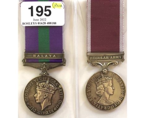 Royal Army Ordnance Corps Long Service Pair of Medals.   Awarded to 5779506 S.SGT R.G. CHURCHARD RAOC. Comprising: General Se