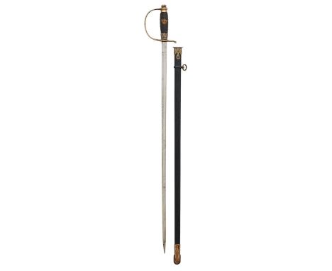 German Third Reich Police Officer's sword by ALCOSO, Solingen Good rare example, with narrow straight 80 cm fullered blade. S