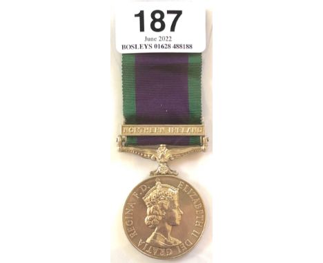 Royal Army Ordnance Corps Campaign Service Medal, clasp NORTHERN IRELAND.   Awarded to 24266448 PTE A SHARP RAOC. 