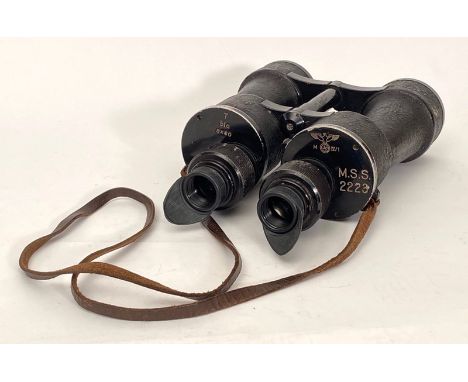 German Third Reich WW2 pair of 8 x 60 Kriegsmarine U Boat Binoculars A good scarce pair by Carl Zeiss Jena bearing stamps: Kr