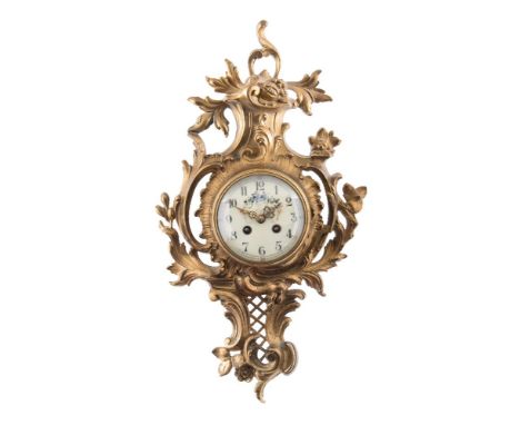 Japy Frères, a French rococo style wall clock formerly the property of Dame Hilda Bracket: the eight-day duration movement st